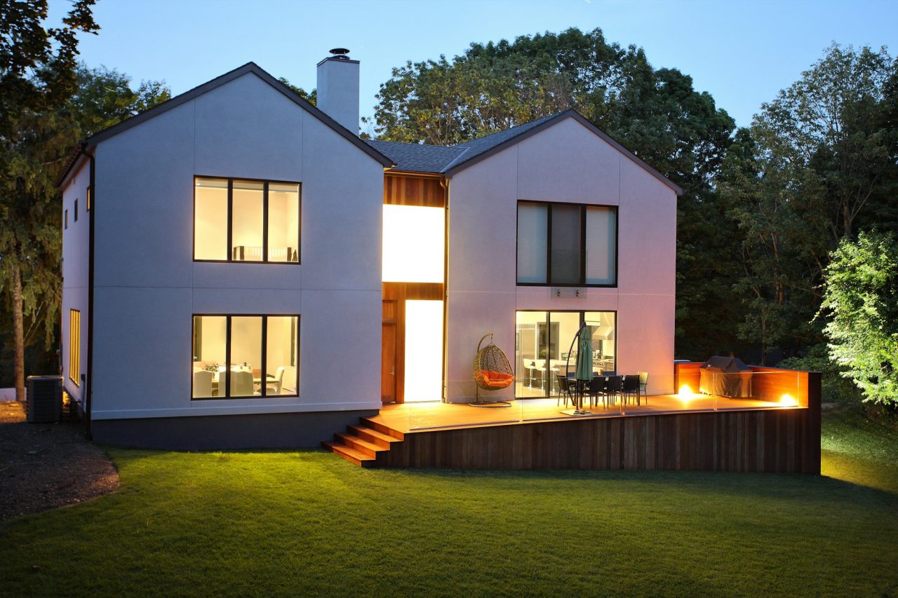 Contemporary home with landscaped gardens